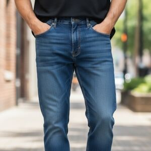 Lucky Brand Jeans 329 Classic Straight Mens Blue Denim Cotton